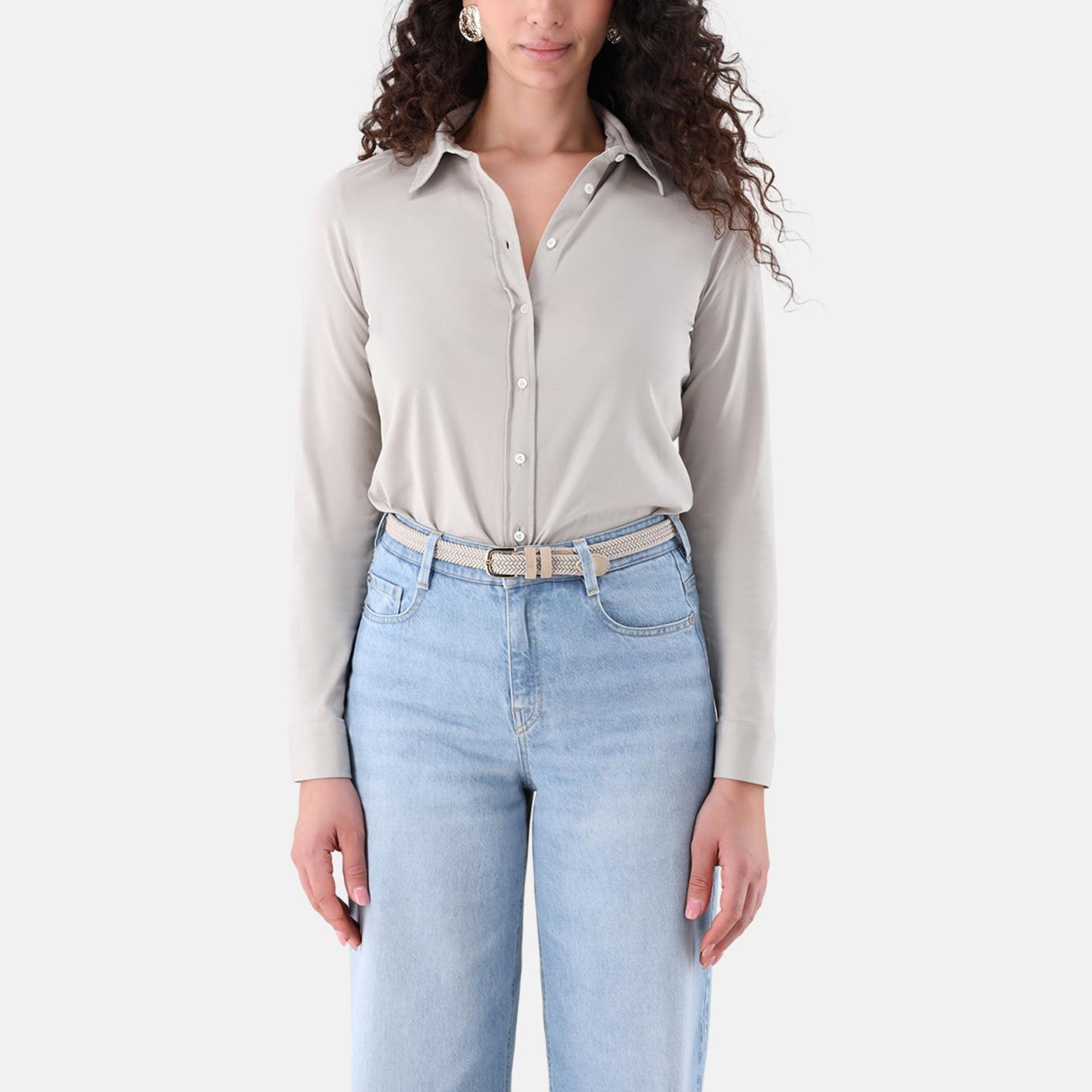 van Laack Bluse Modern Fit: BEIGE/ BRAUN