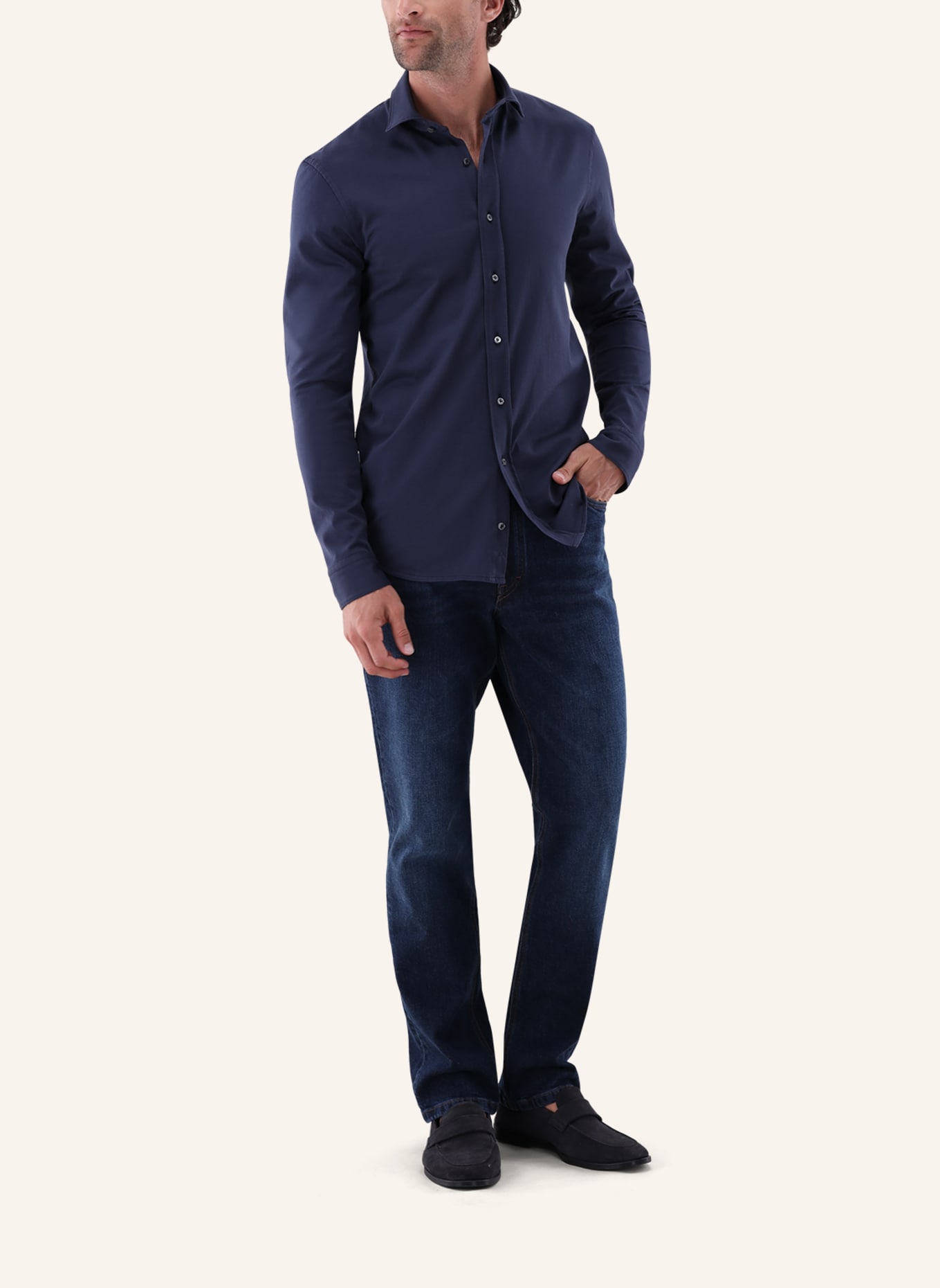 van Laack Hemd Slim Fit: DUNKELBLAU