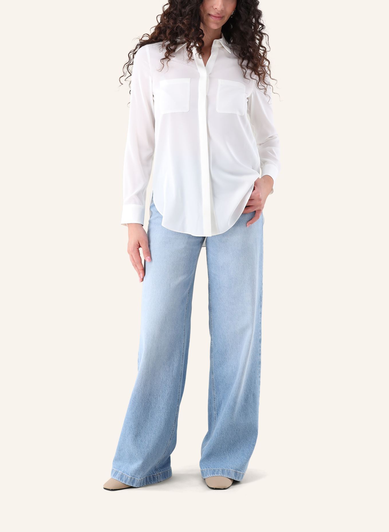 van Laack Bluse Modern Fit: BEIGE