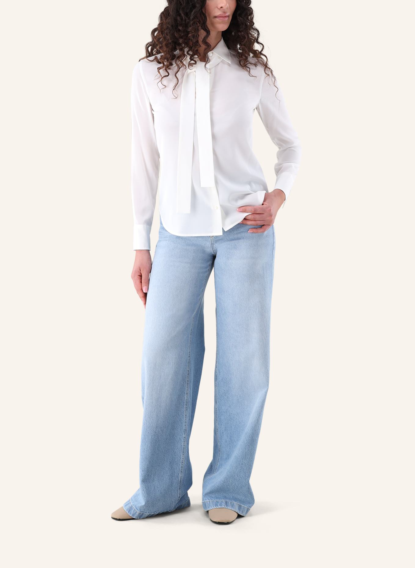 van Laack Bluse Modern Fit: BEIGE