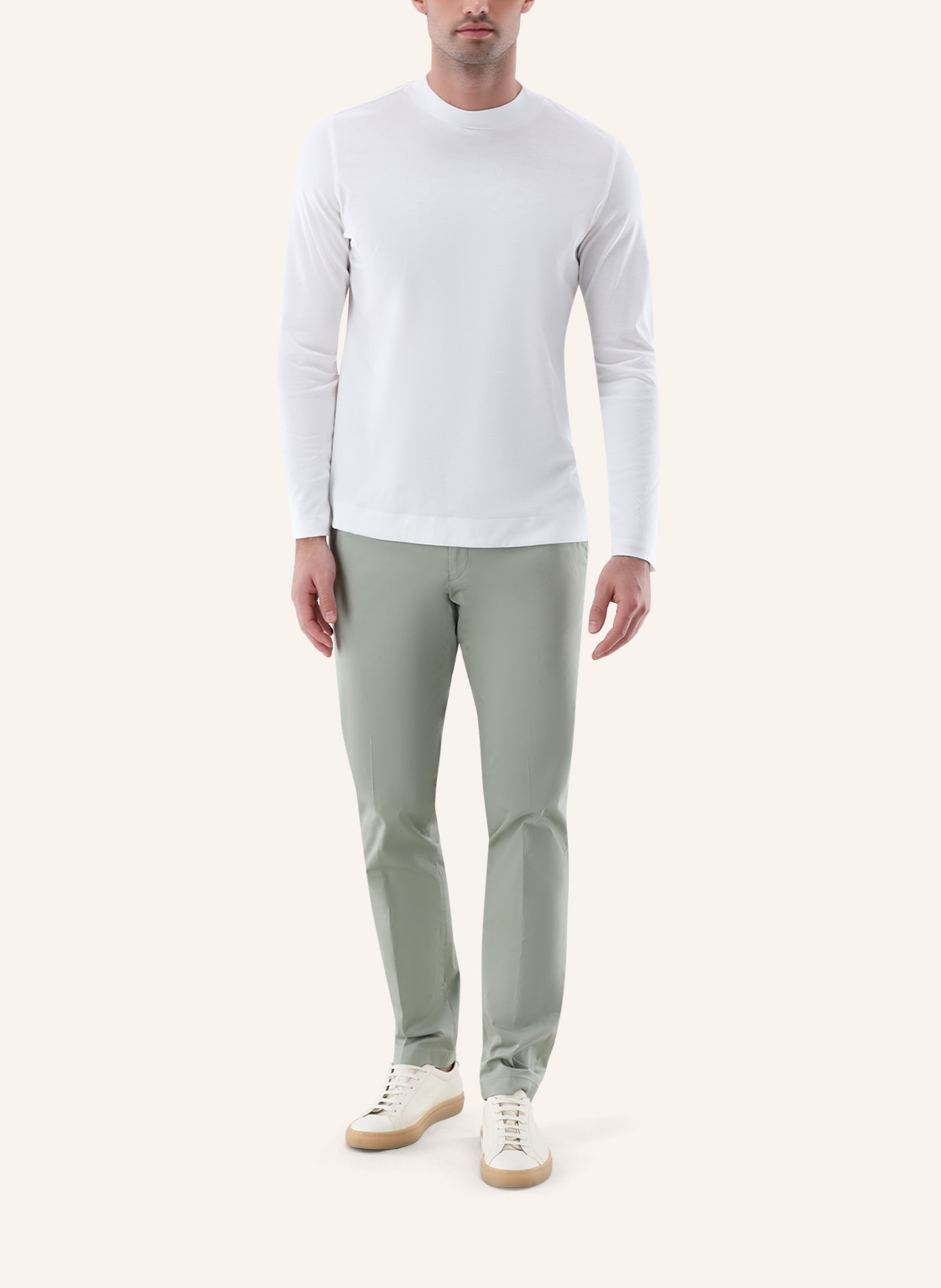 van Laack Longsleeves Polo: BEIGE