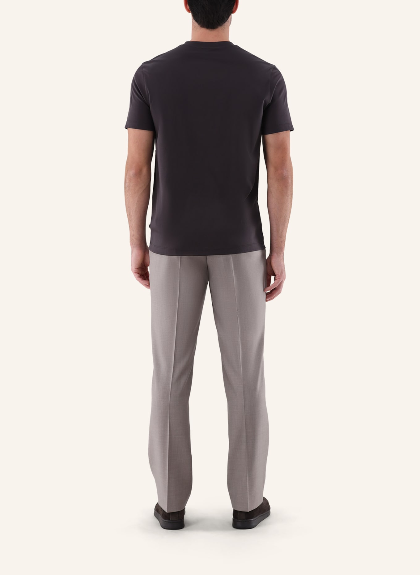 van Laack T-Shirt Polo: BEIGE/ BRAUN