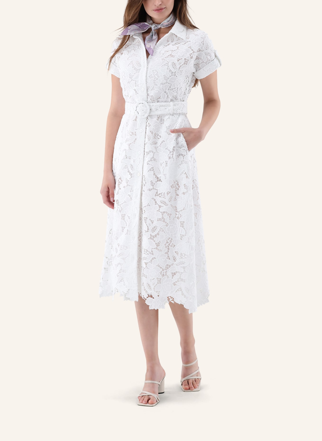 van Laack Kleid Modern Fit: WEISS