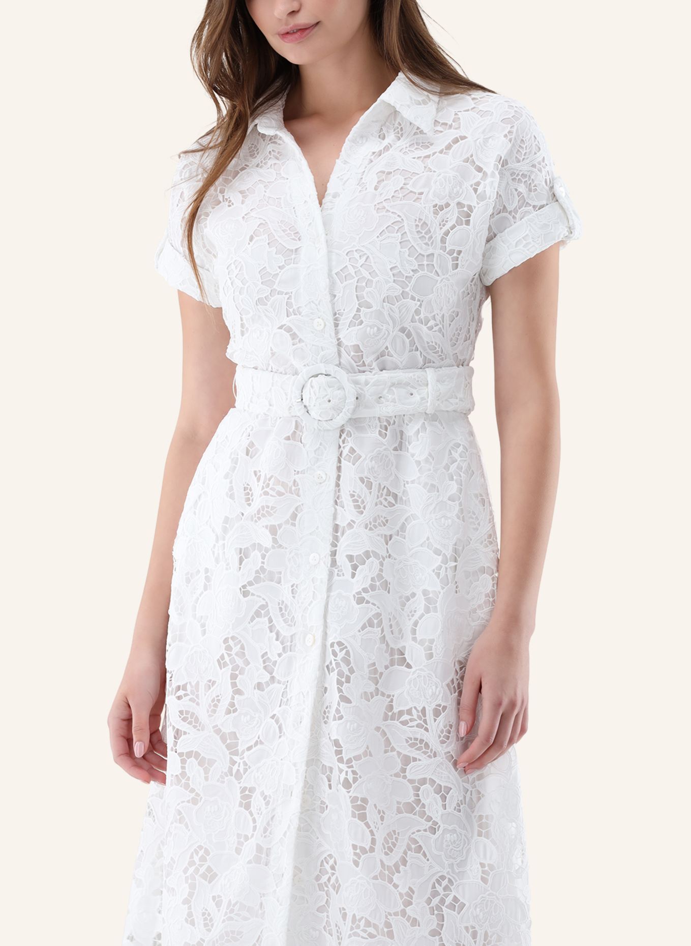 van Laack Kleid Modern Fit: WEISS