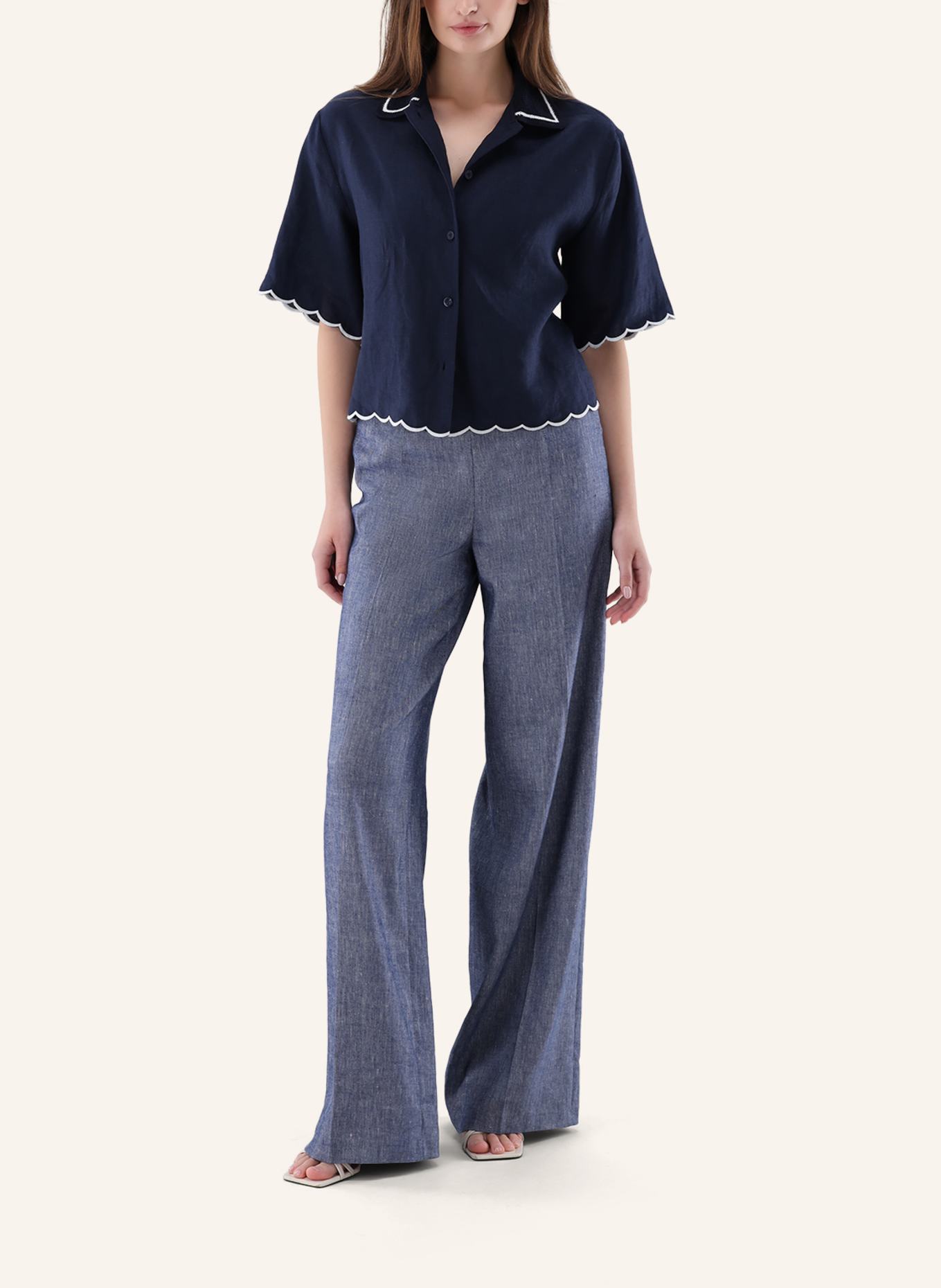 van Laack Bluse Modern Fit: DUNKELBLAU