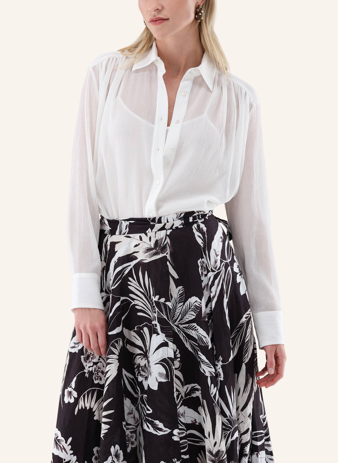 van Laack Bluse Modern Fit: BEIGE