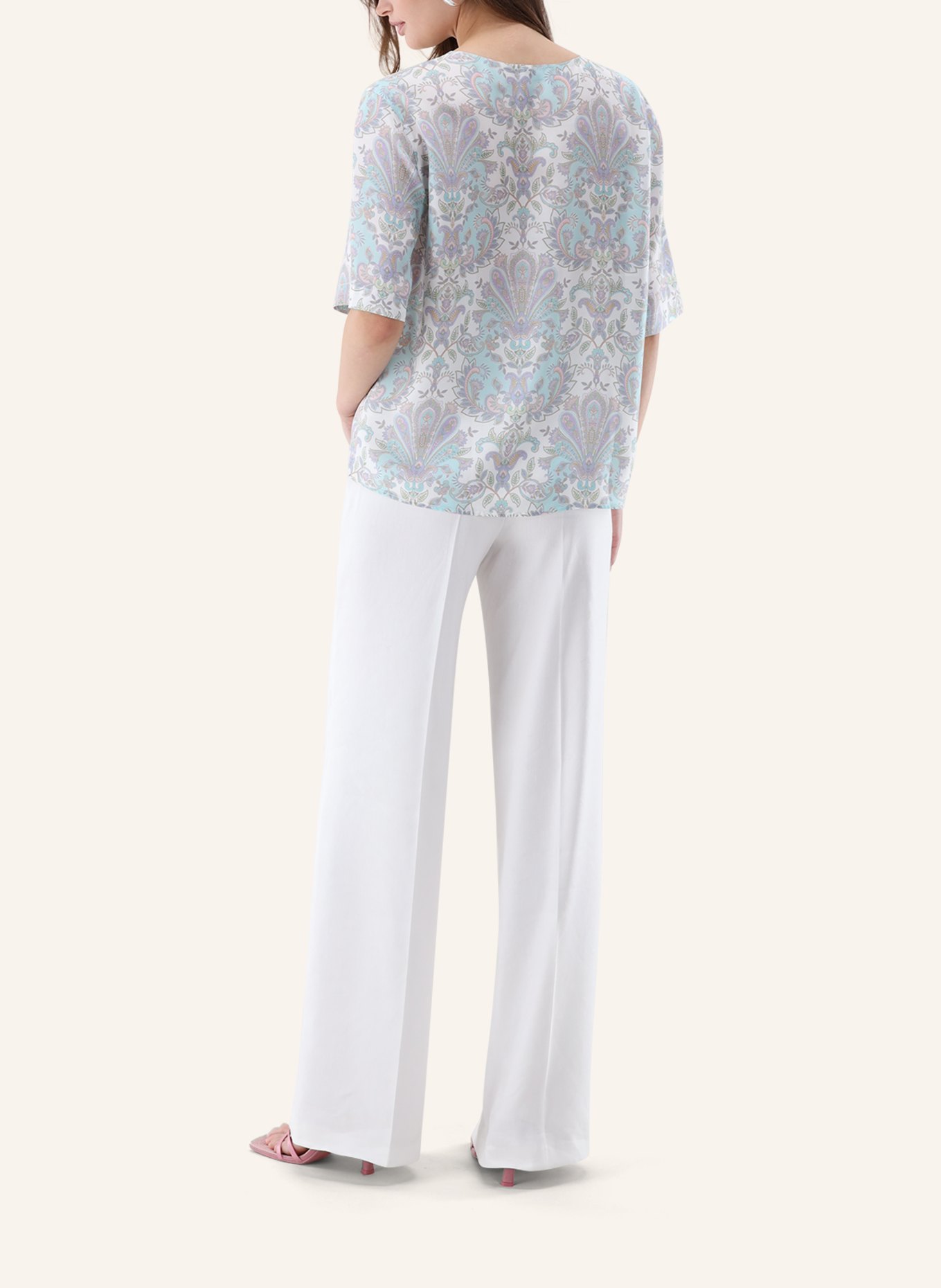 van Laack Bluse Modern Fit: BEIGE/ BRAUN