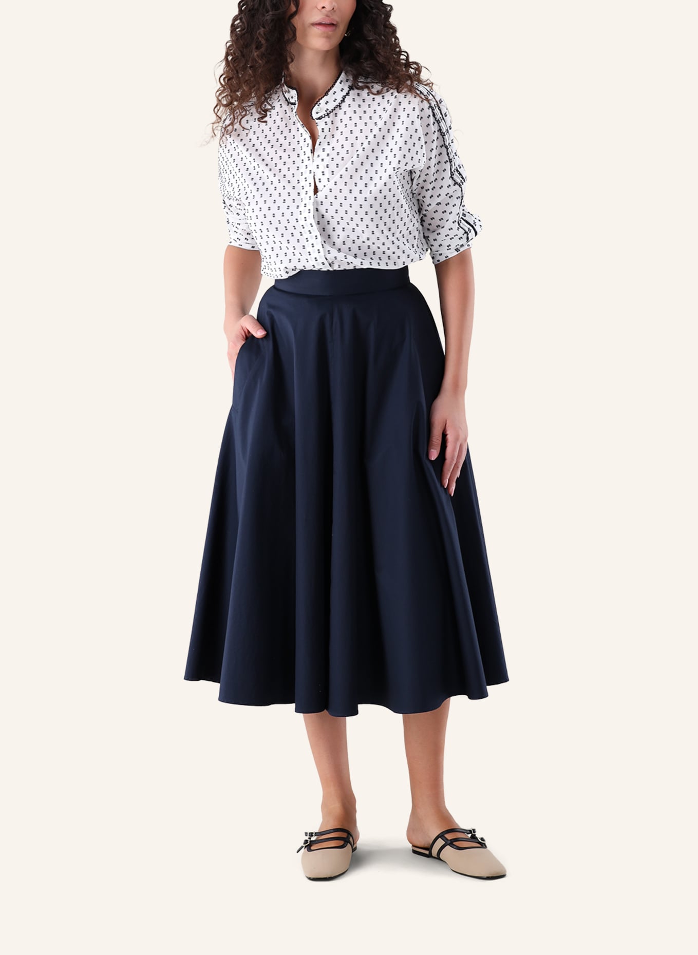 van Laack Bluse Modern Fit: BEIGE