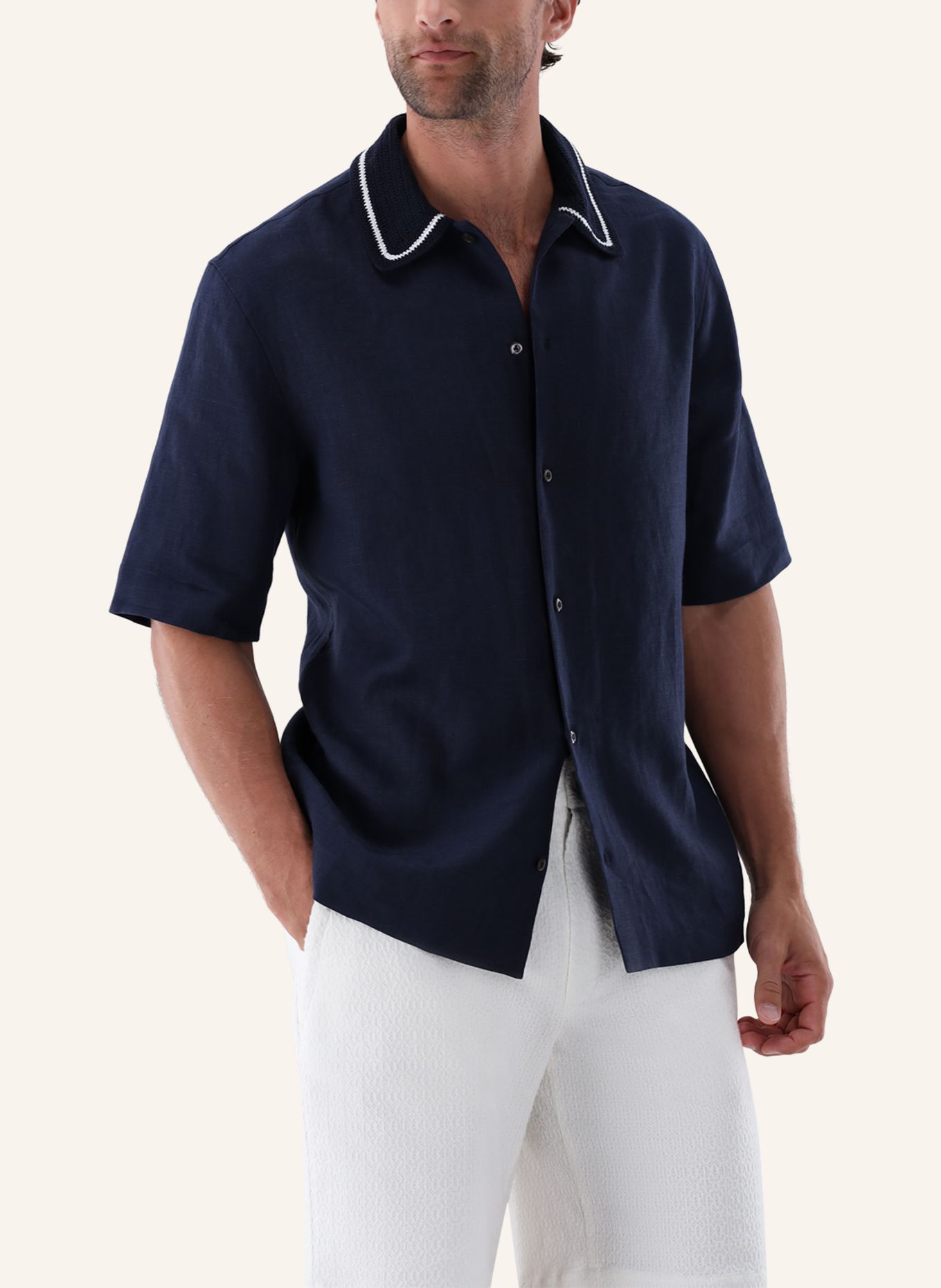 van Laack Hemd Tailor Fit: DUNKELBLAU