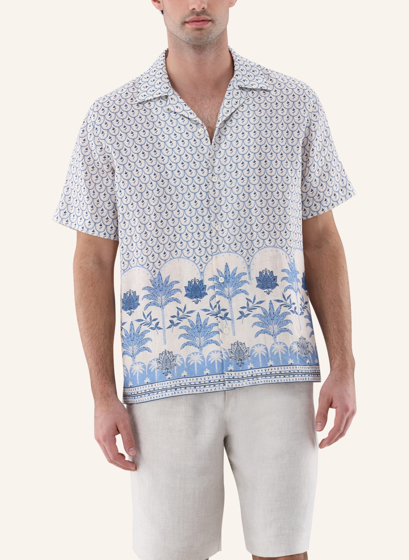 van Laack Hemd Tailor Fit: BEIGE/ BRAUN