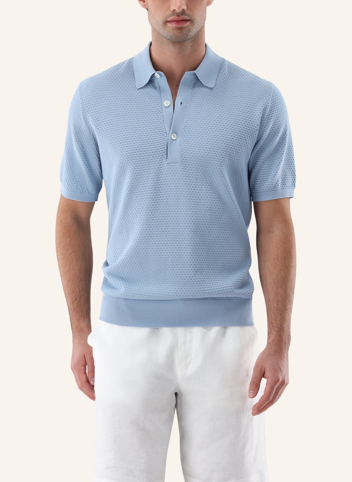 van Laack Poloshirt: HELLBLAU