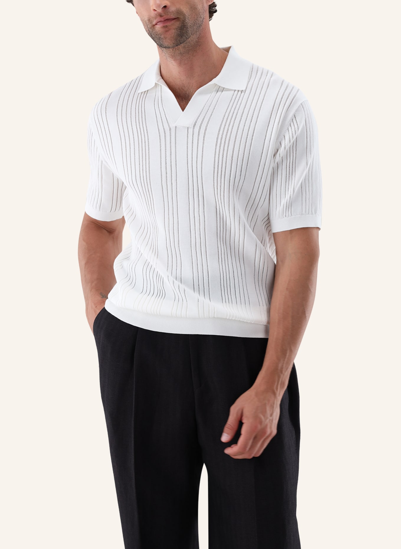 van Laack Poloshirt: BEIGE