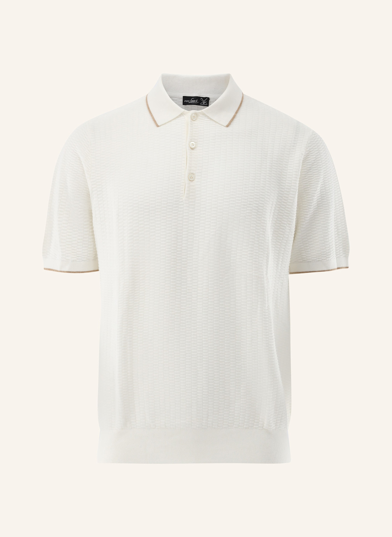 van Laack Poloshirt: BEIGE/ BRAUN