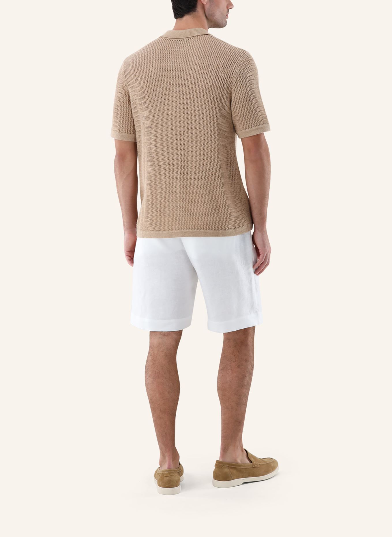 van Laack Poloshirt: BEIGE/ BRAUN