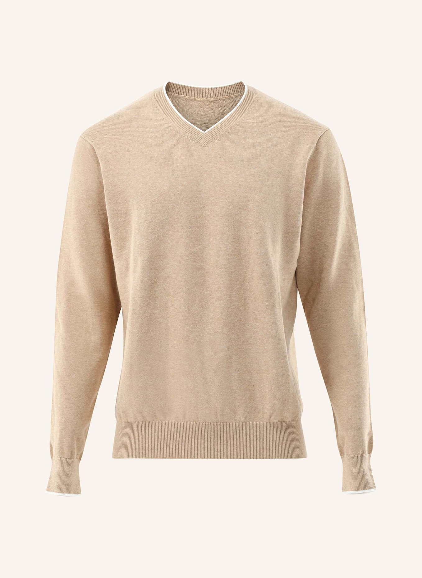 van Laack Pullover: BEIGE/ BRAUN