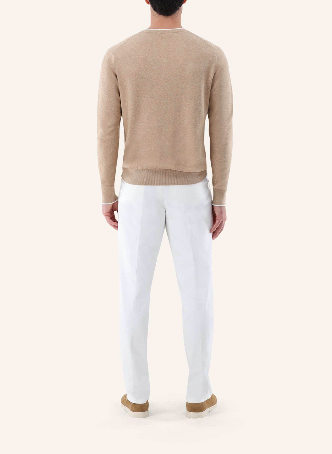 van Laack Pullover: BEIGE/ BRAUN