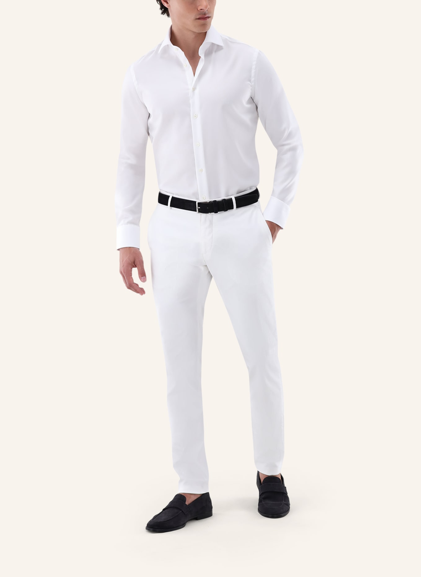 van Laack Hemd Slim Fit: WEISS