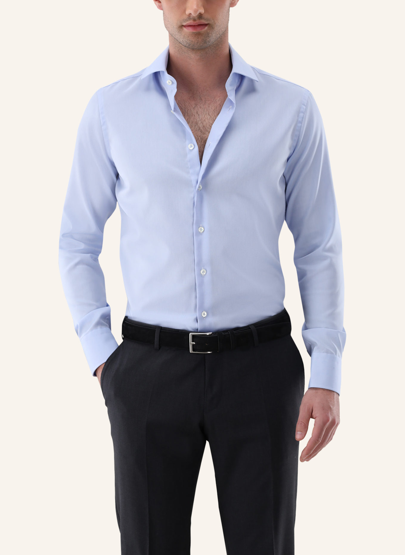 van Laack Hemd Slim Fit: HELLBLAU