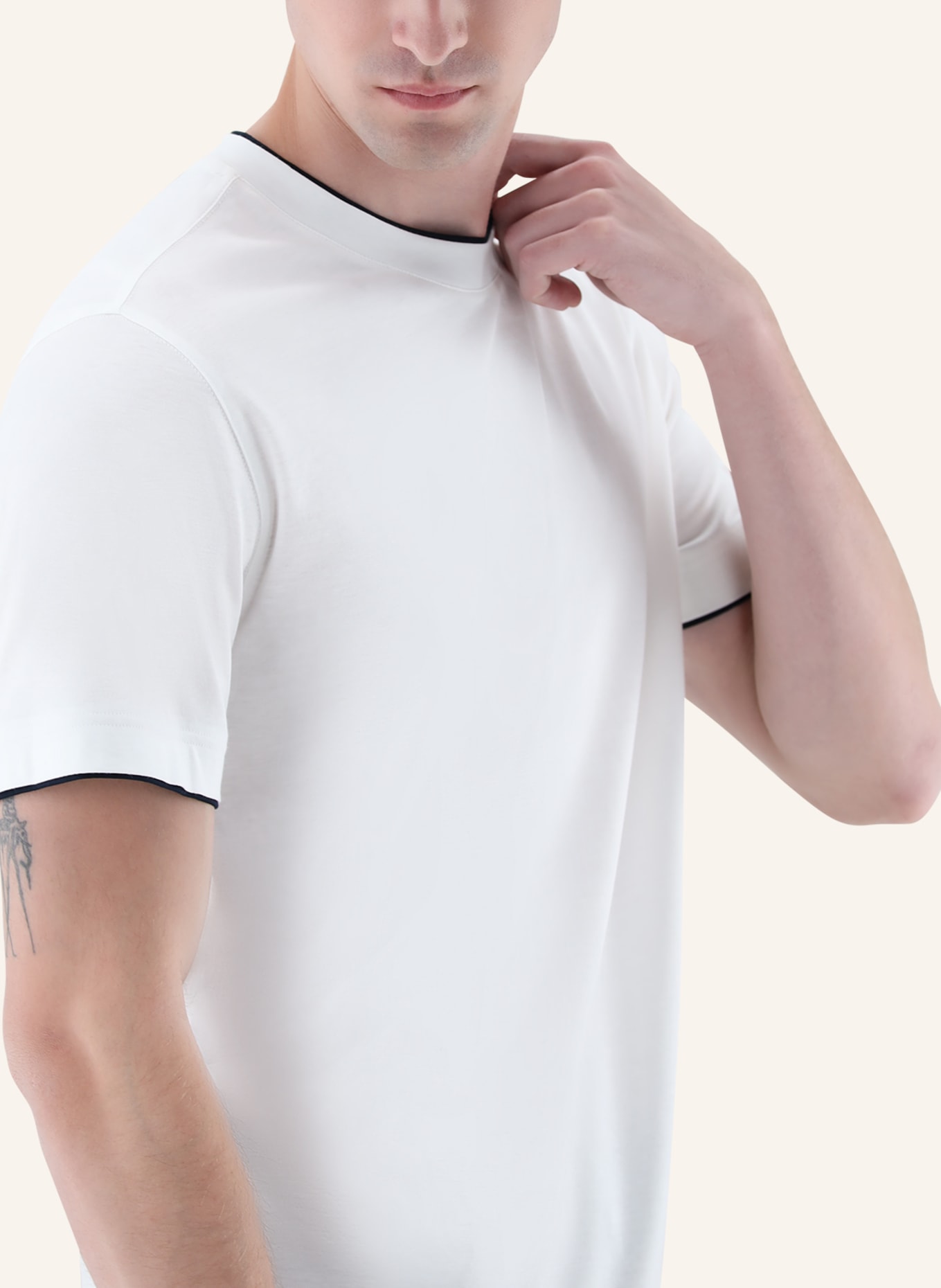 van Laack T-Shirt Polo: WEISS