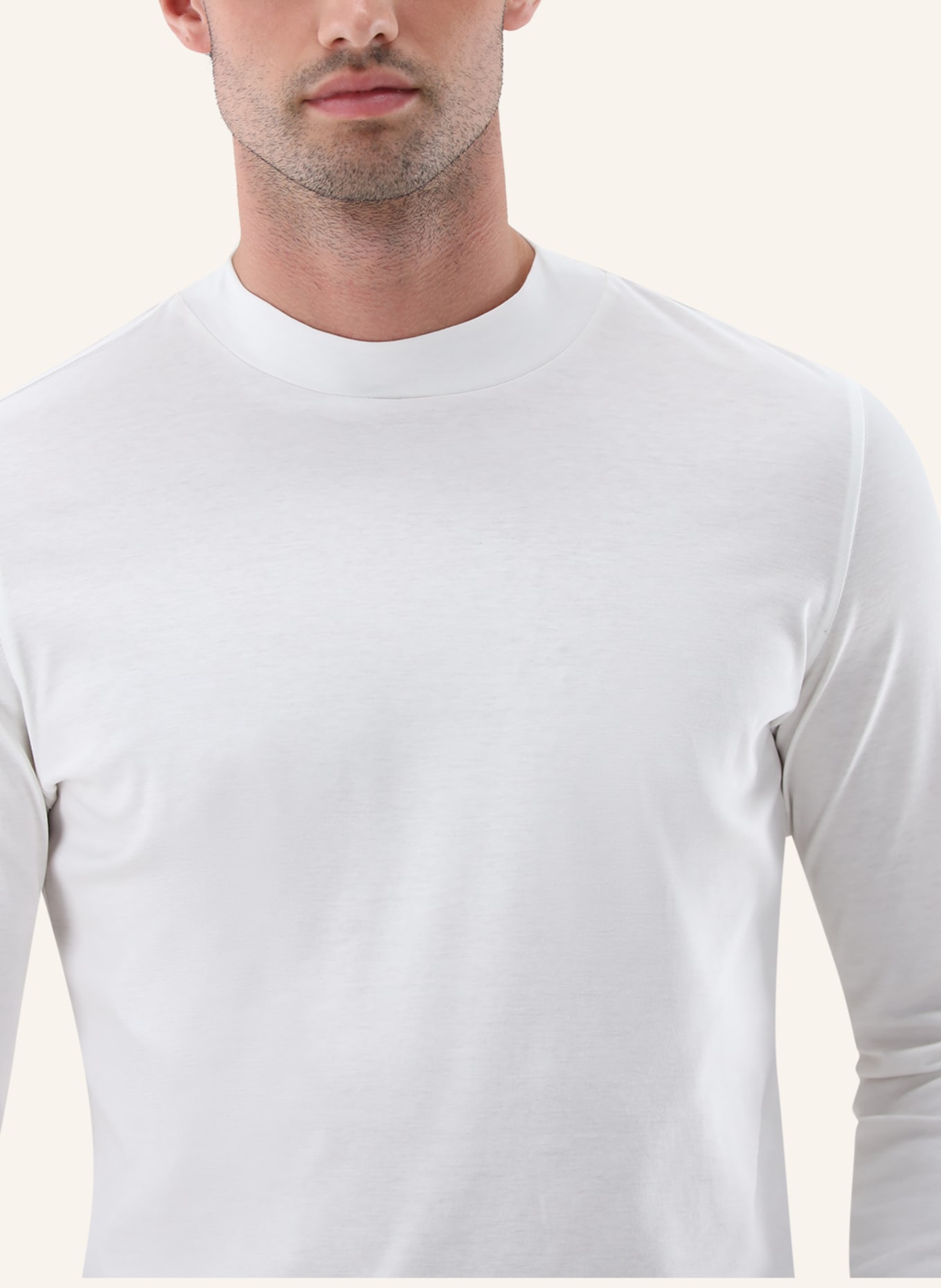 van Laack Longsleeves Polo: BEIGE