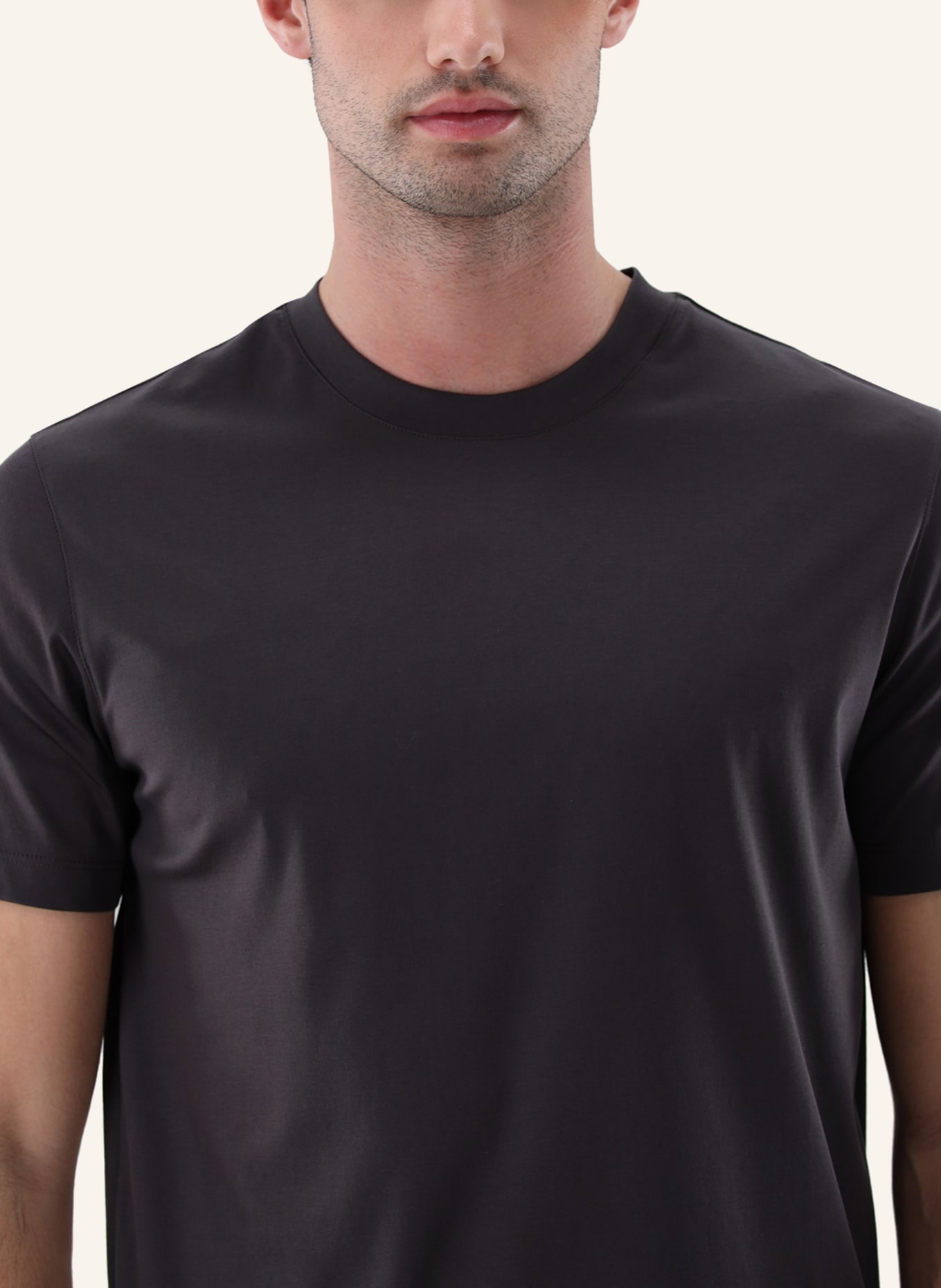 van Laack T-Shirt Polo: BEIGE/ BRAUN