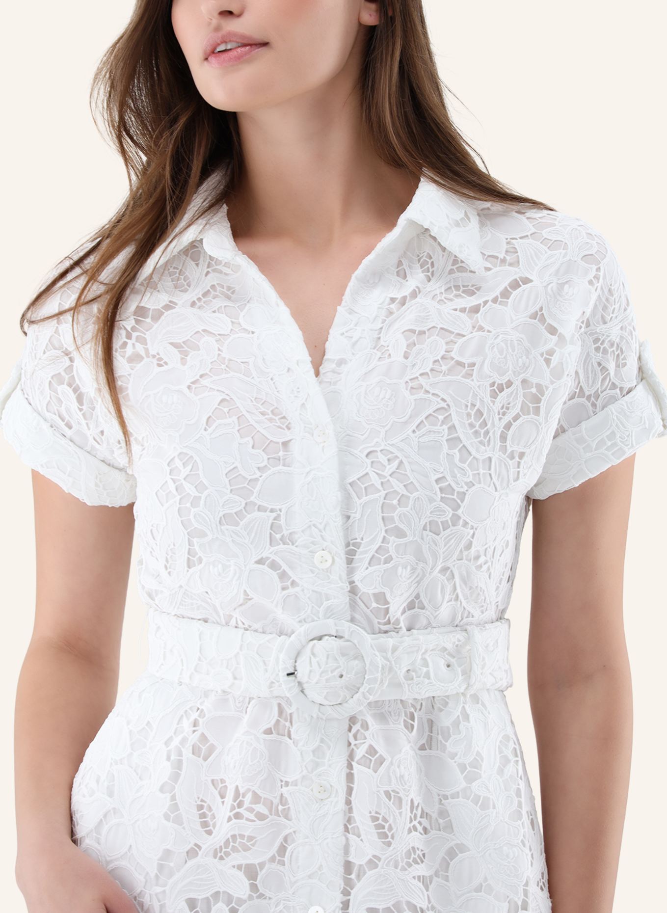 van Laack Kleid Modern Fit: WEISS