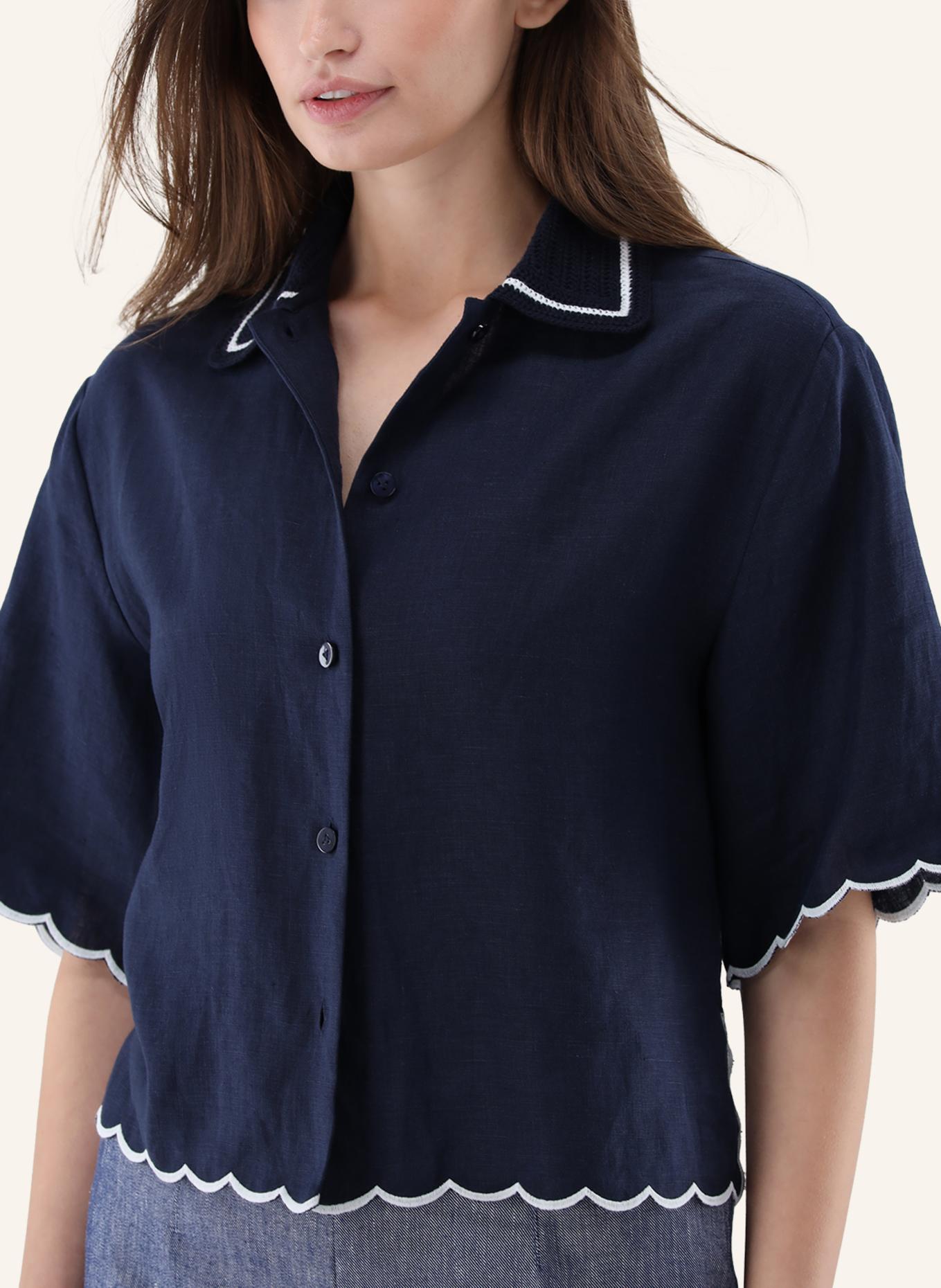 van Laack Bluse Modern Fit: DUNKELBLAU