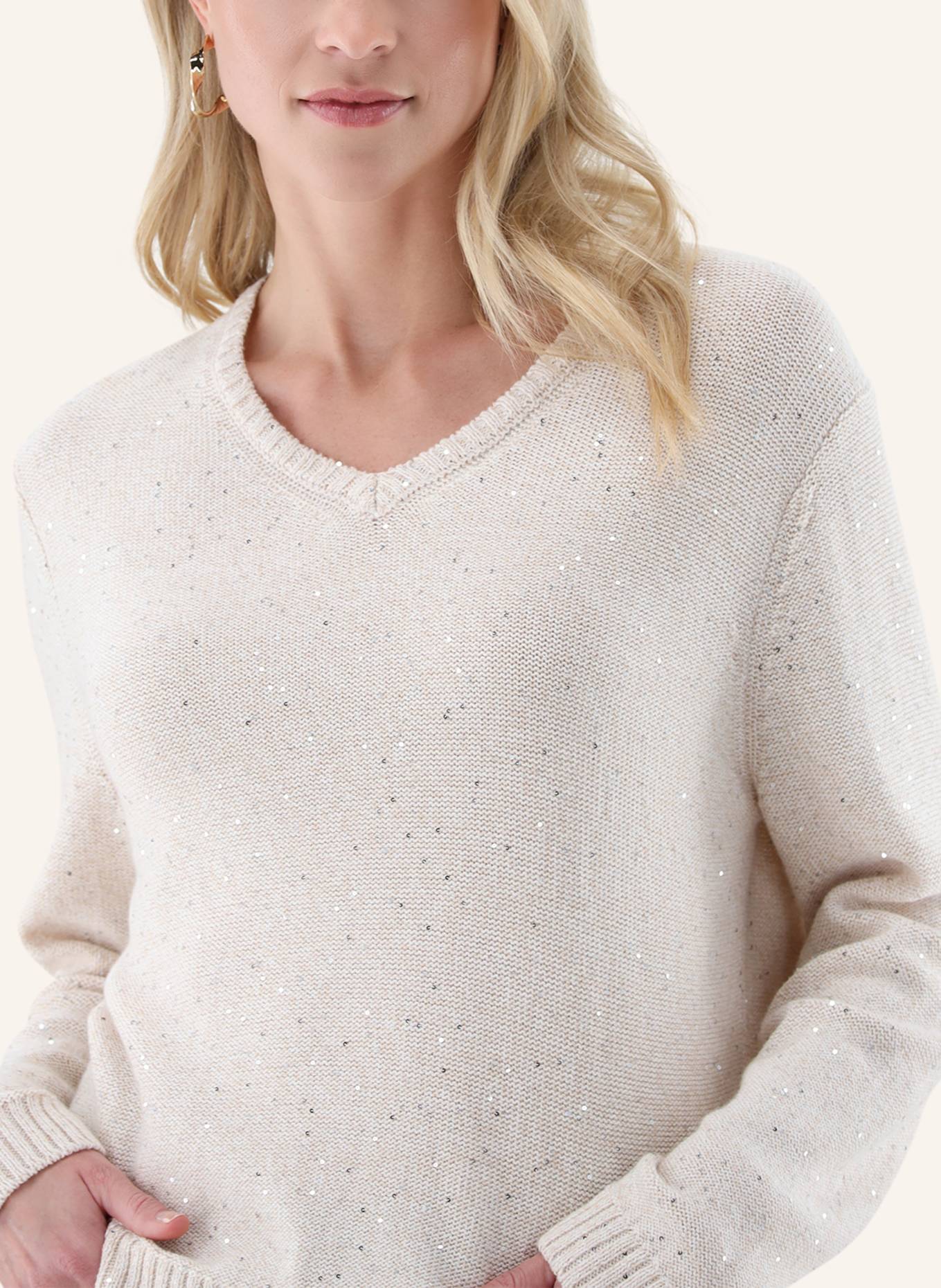 van Laack Pullover: BEIGE/ BRAUN