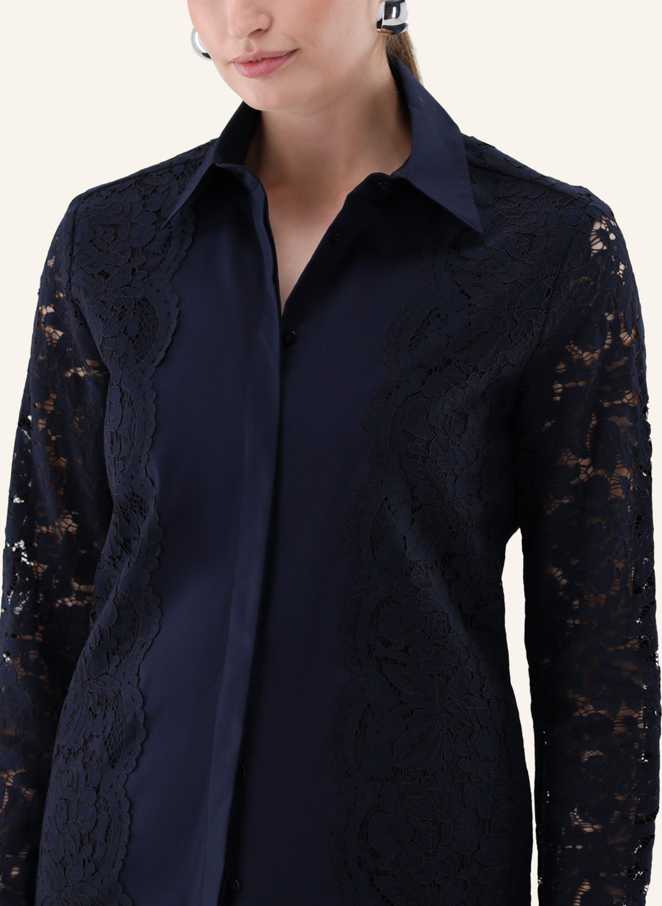 van Laack Bluse Modern Fit: DUNKELBLAU