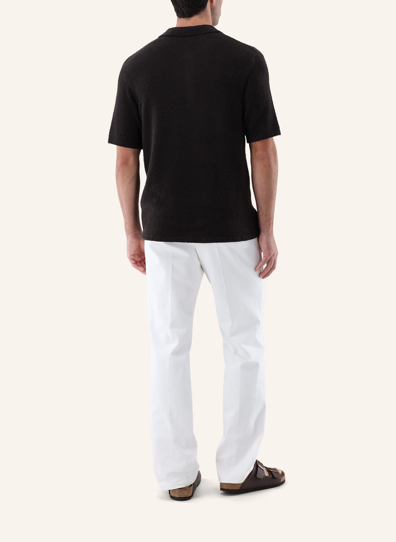 van Laack Poloshirt: BEIGE/ BRAUN