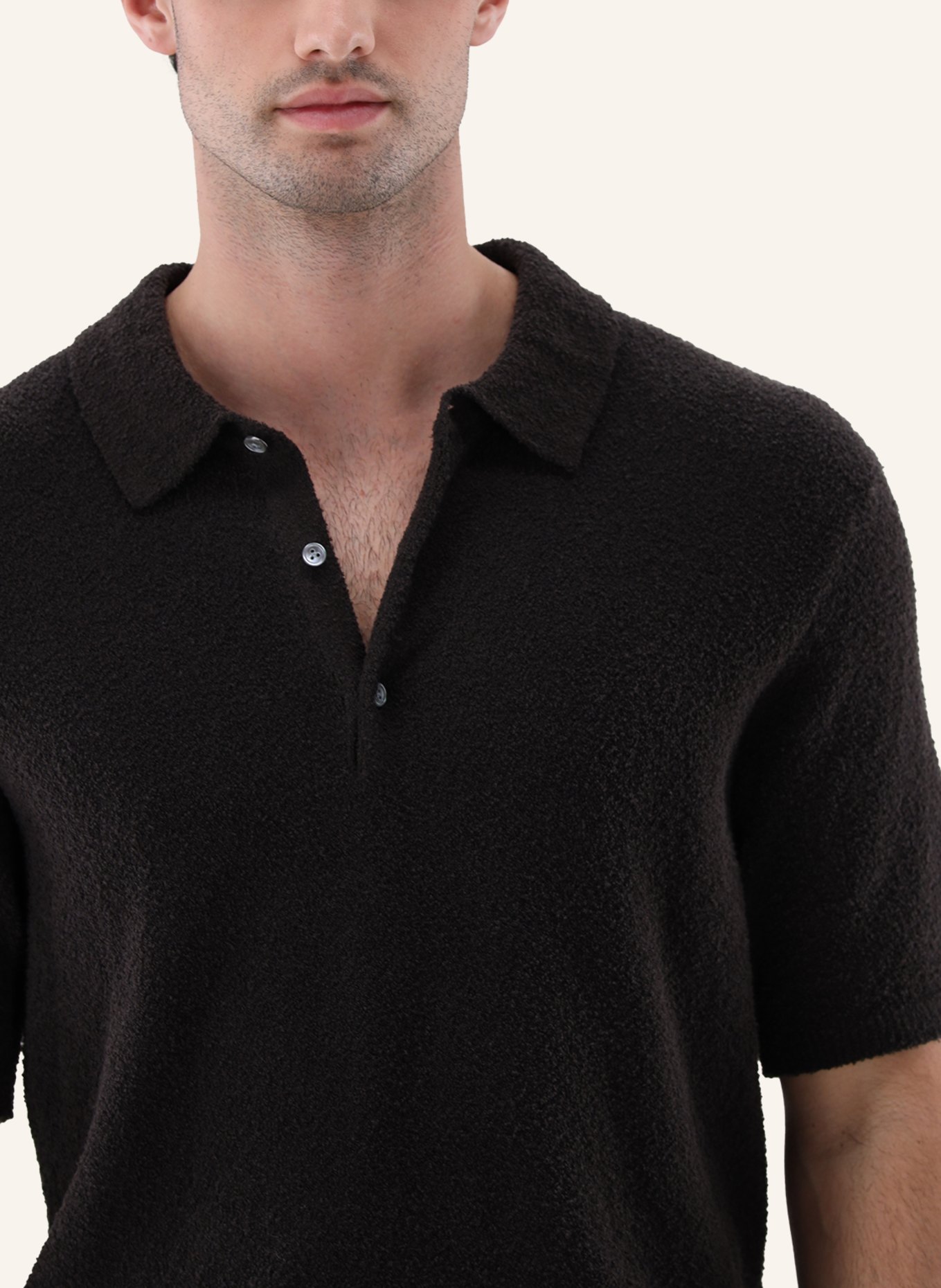 van Laack Poloshirt: BEIGE/ BRAUN