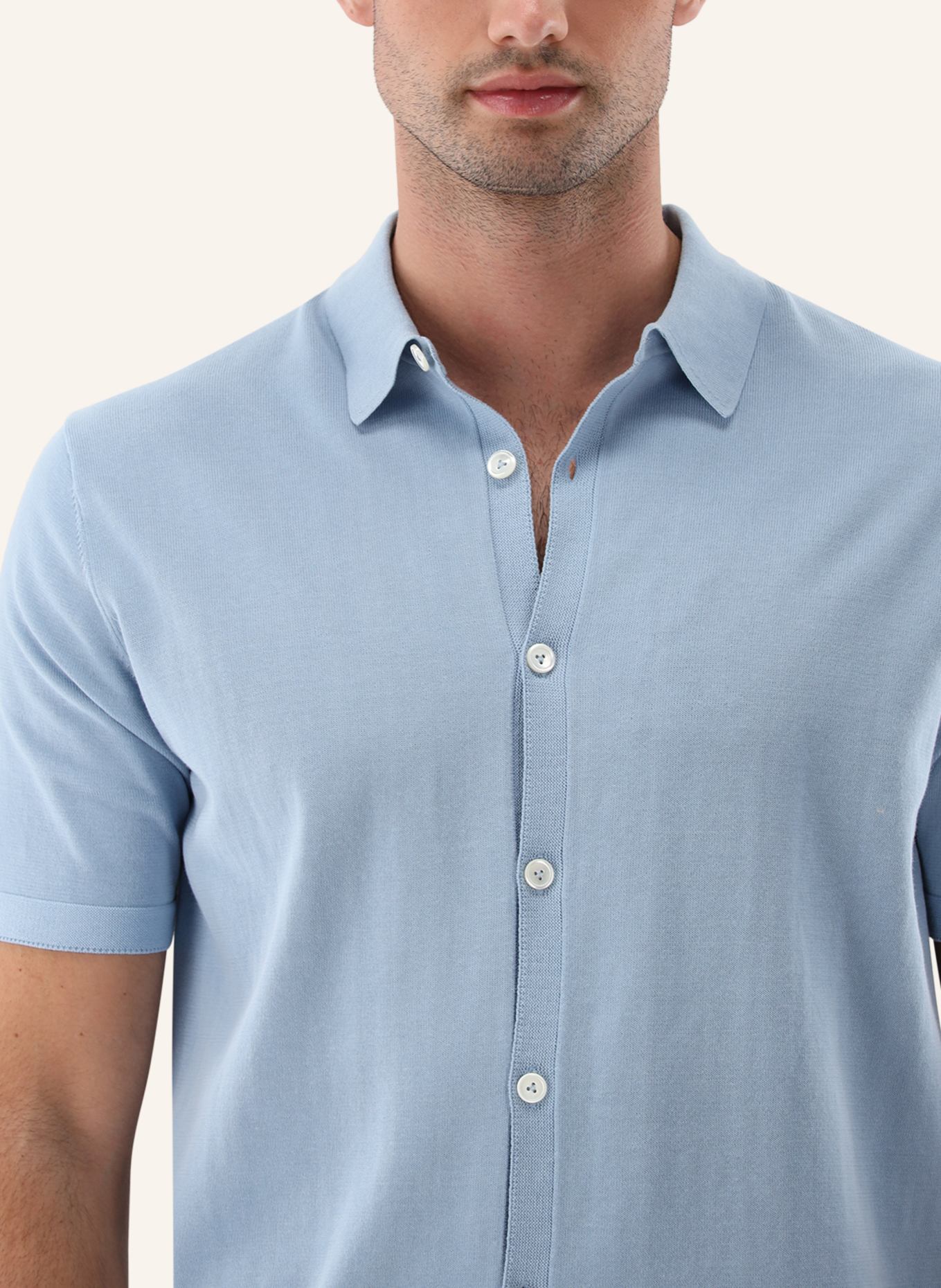 van Laack Poloshirt: HELLBLAU