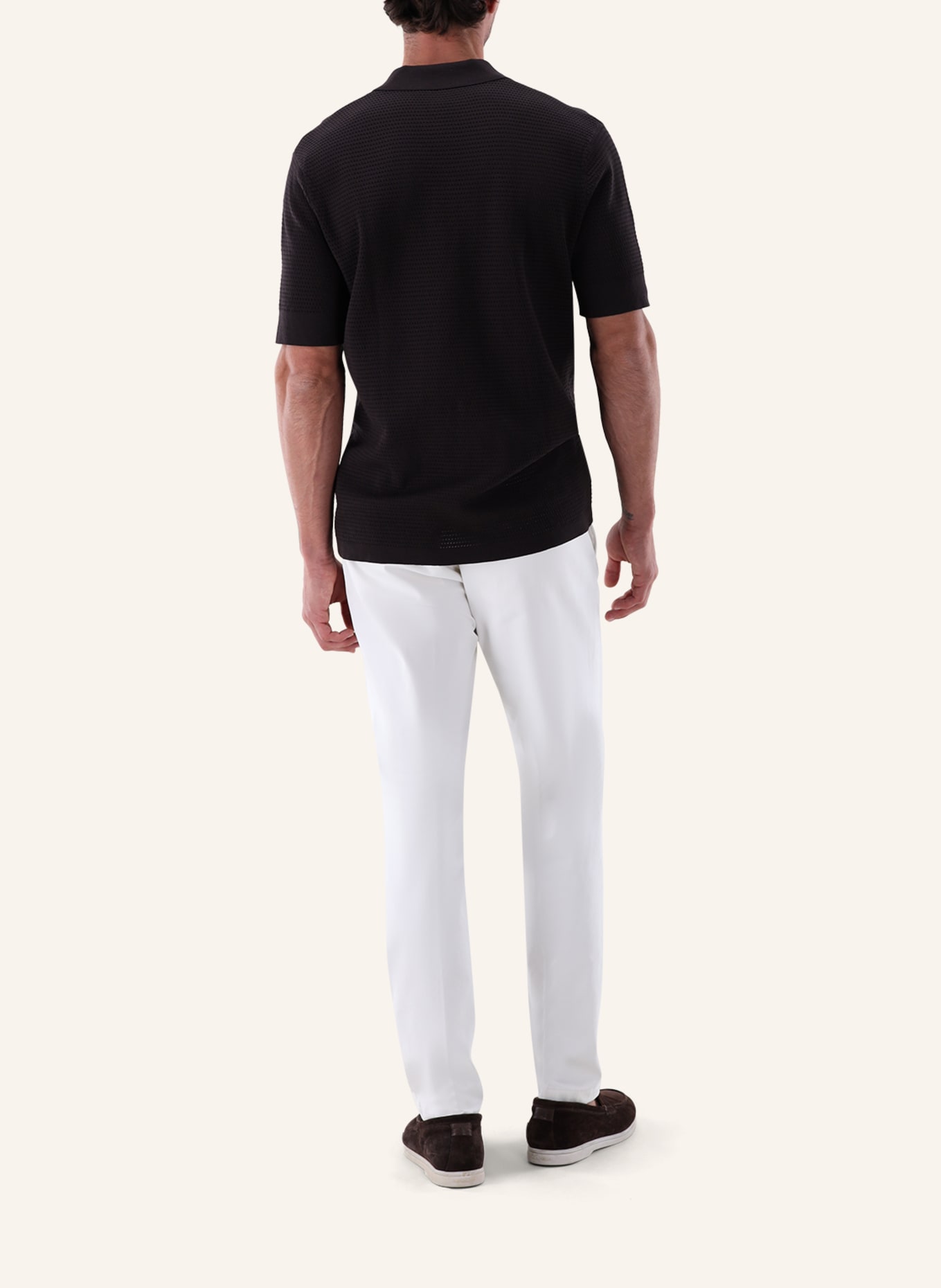 van Laack Poloshirt: BEIGE/ BRAUN