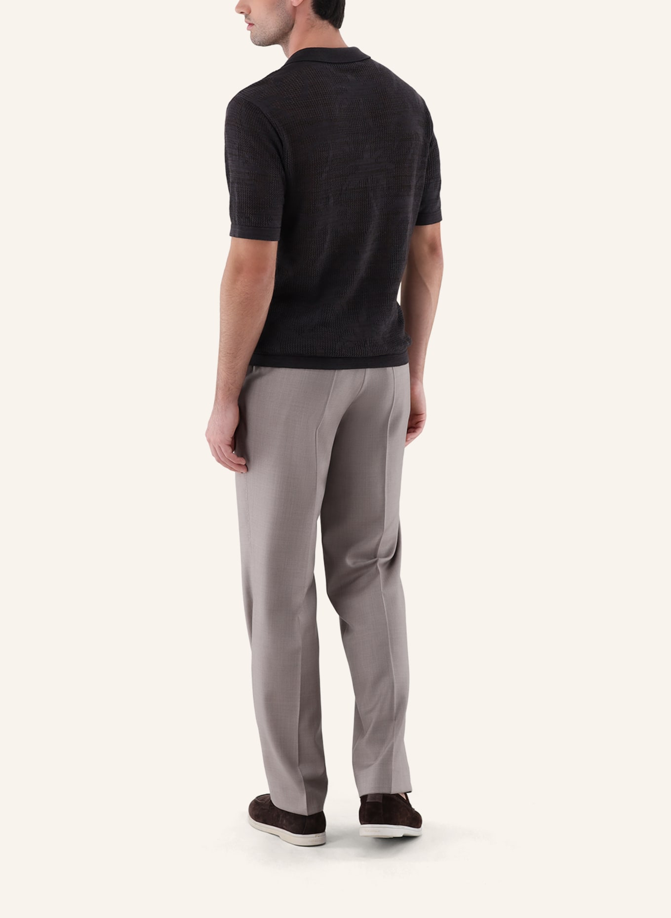 van Laack Poloshirt: BEIGE/ BRAUN