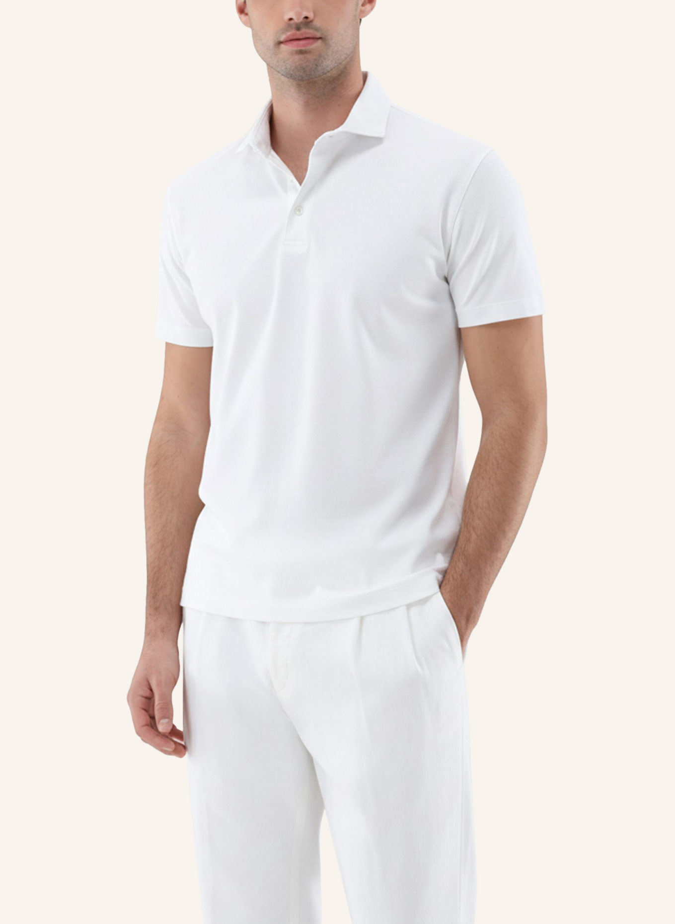 van Laack Hemd Polo: WEISS