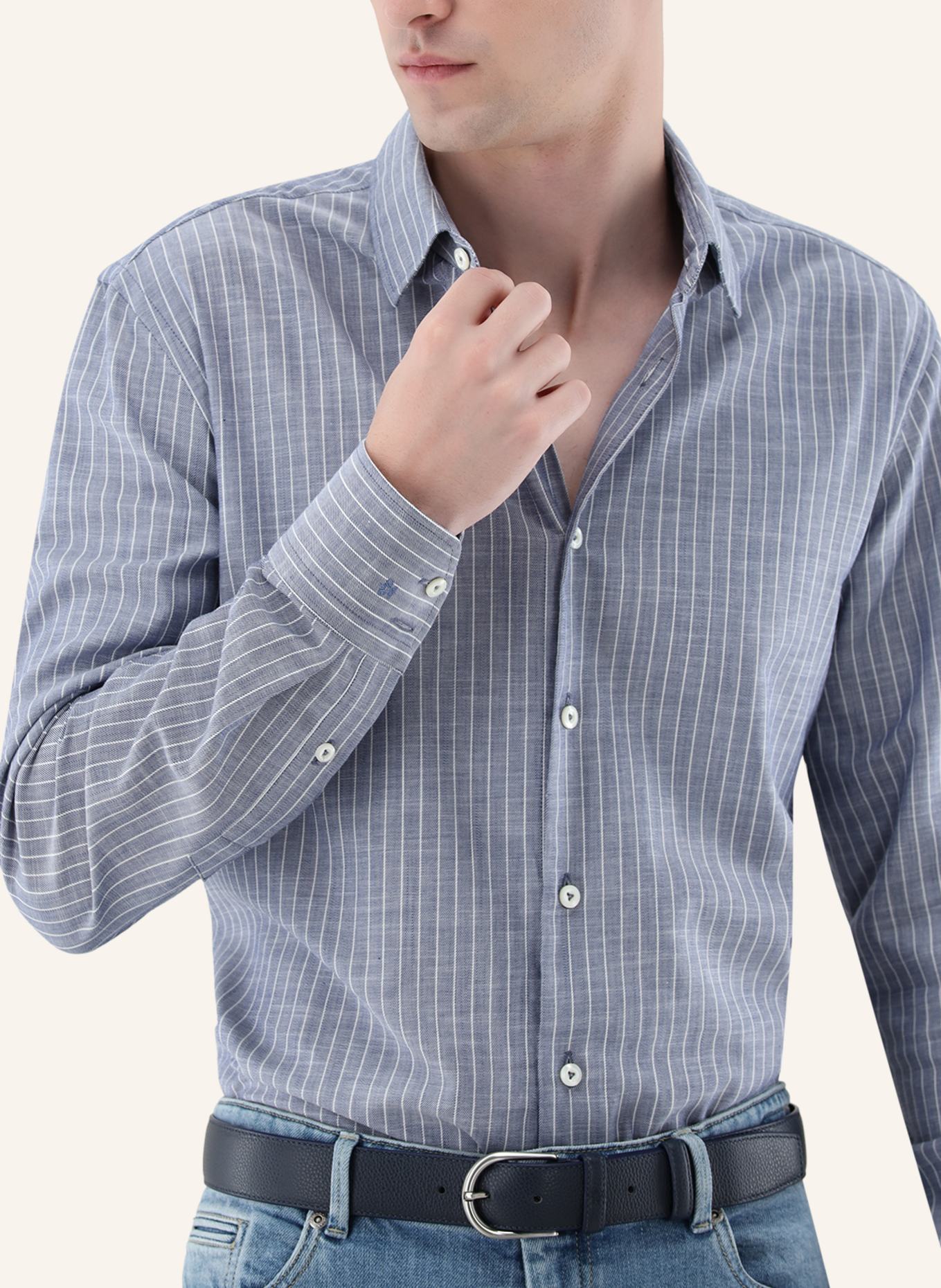 van Laack Hemd Slim Fit: DUNKELBLAU