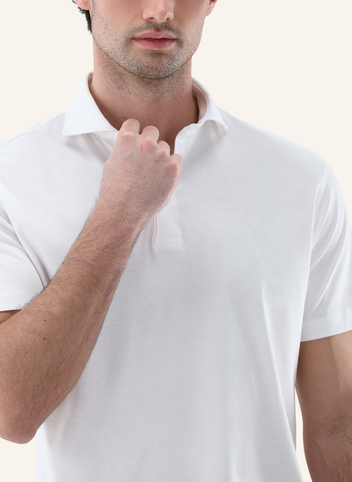 van Laack Hemd Polo: WEISS