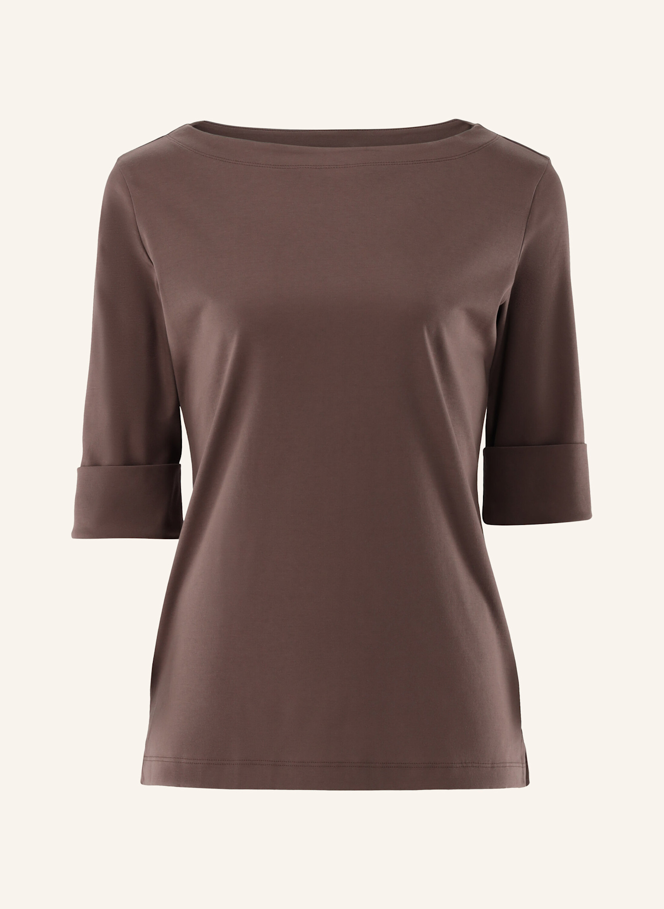 van Laack Bluse Slim Fit: BEIGE/ BRAUN