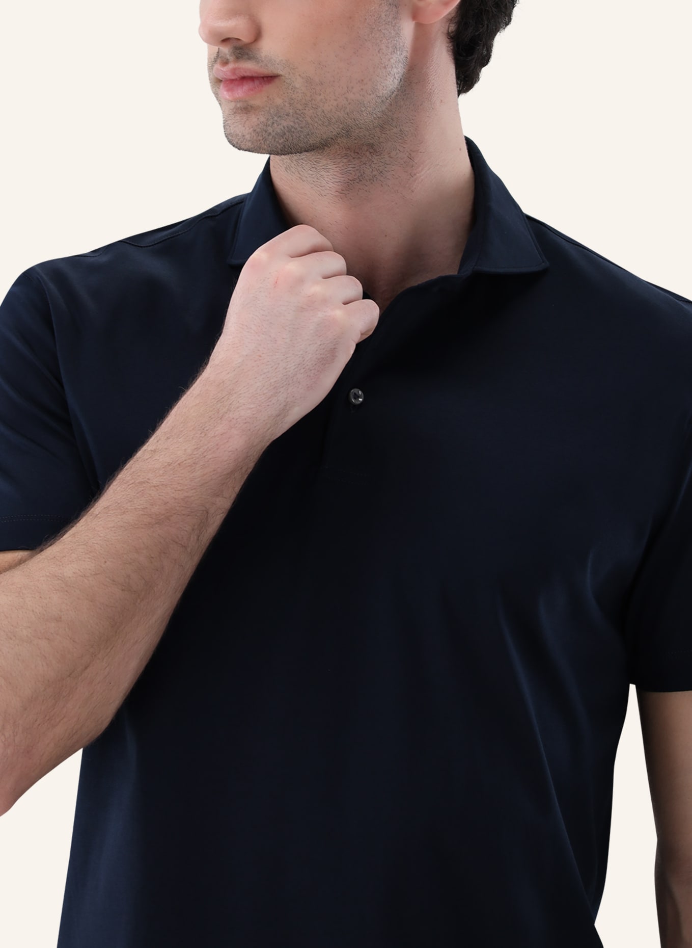 van Laack Hemd Polo: DUNKELBLAU