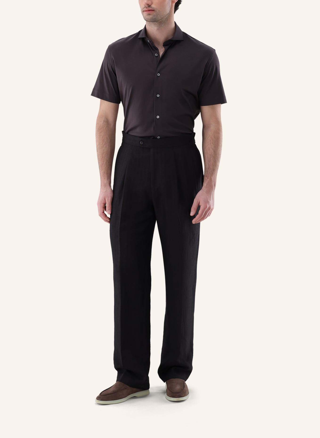 van Laack Hemd Tailor Fit: BEIGE/ BRAUN