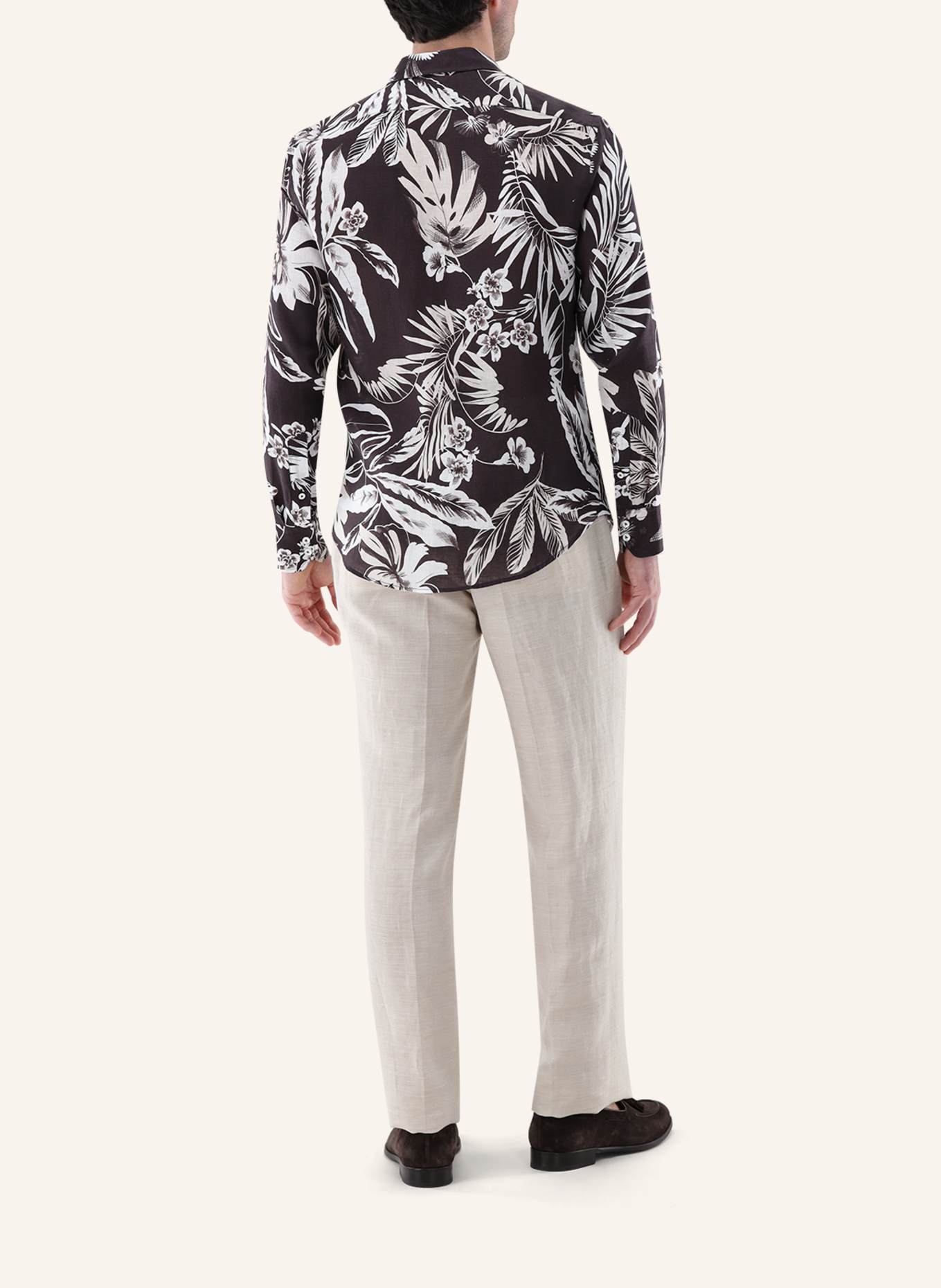 van Laack Hemd Tailor Fit: BEIGE/ BRAUN