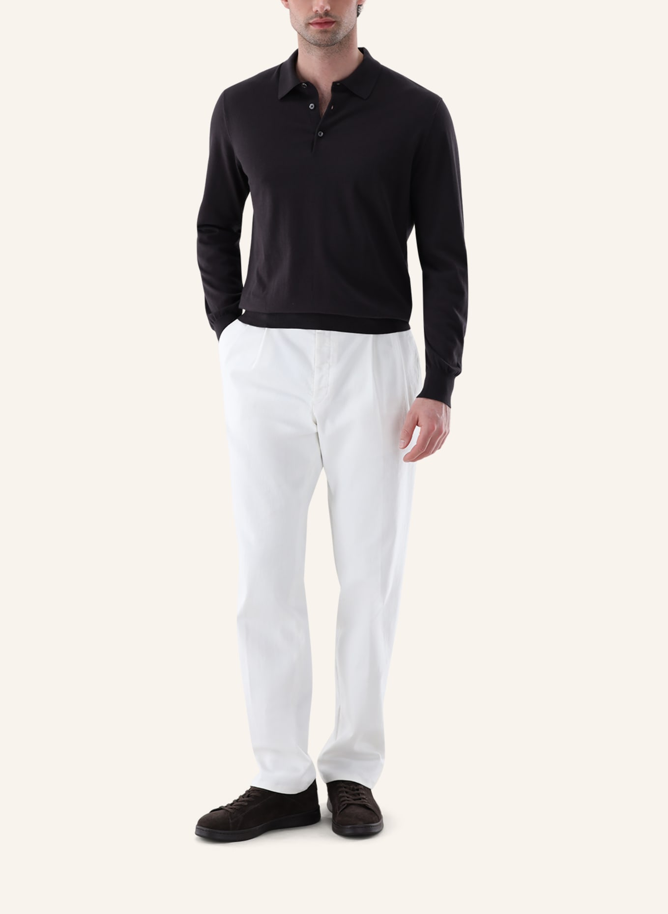 van Laack Pullover: BEIGE/ BRAUN