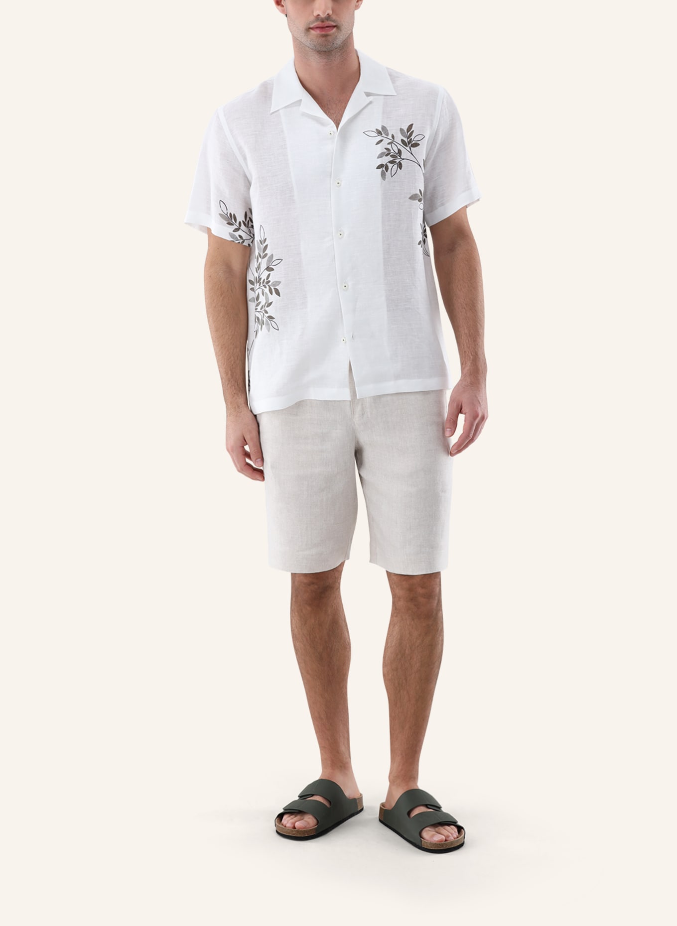 van Laack Hemd Tailor Fit: BEIGE/ BRAUN