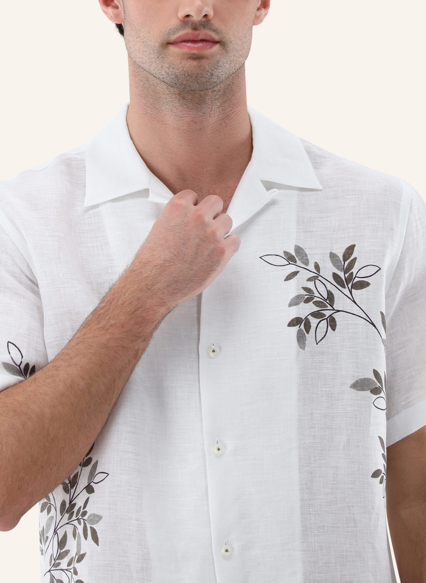 van Laack Hemd Tailor Fit: BEIGE/ BRAUN