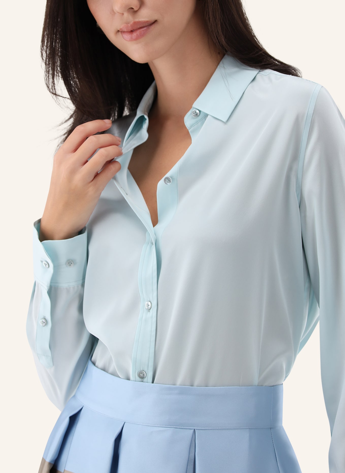 van Laack Bluse Modern Fit: PETROL