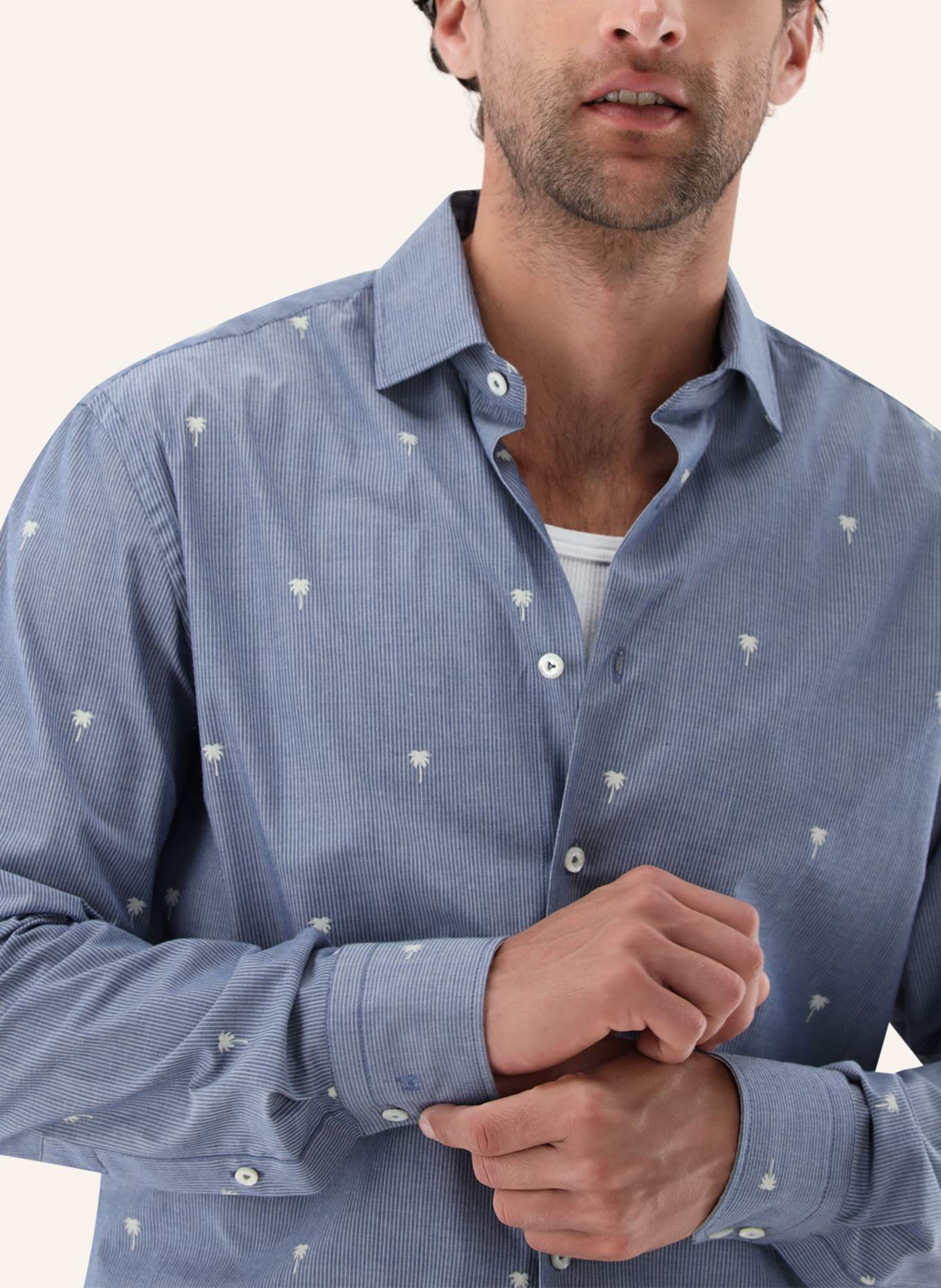 van Laack Hemd Slim Fit: DUNKELBLAU