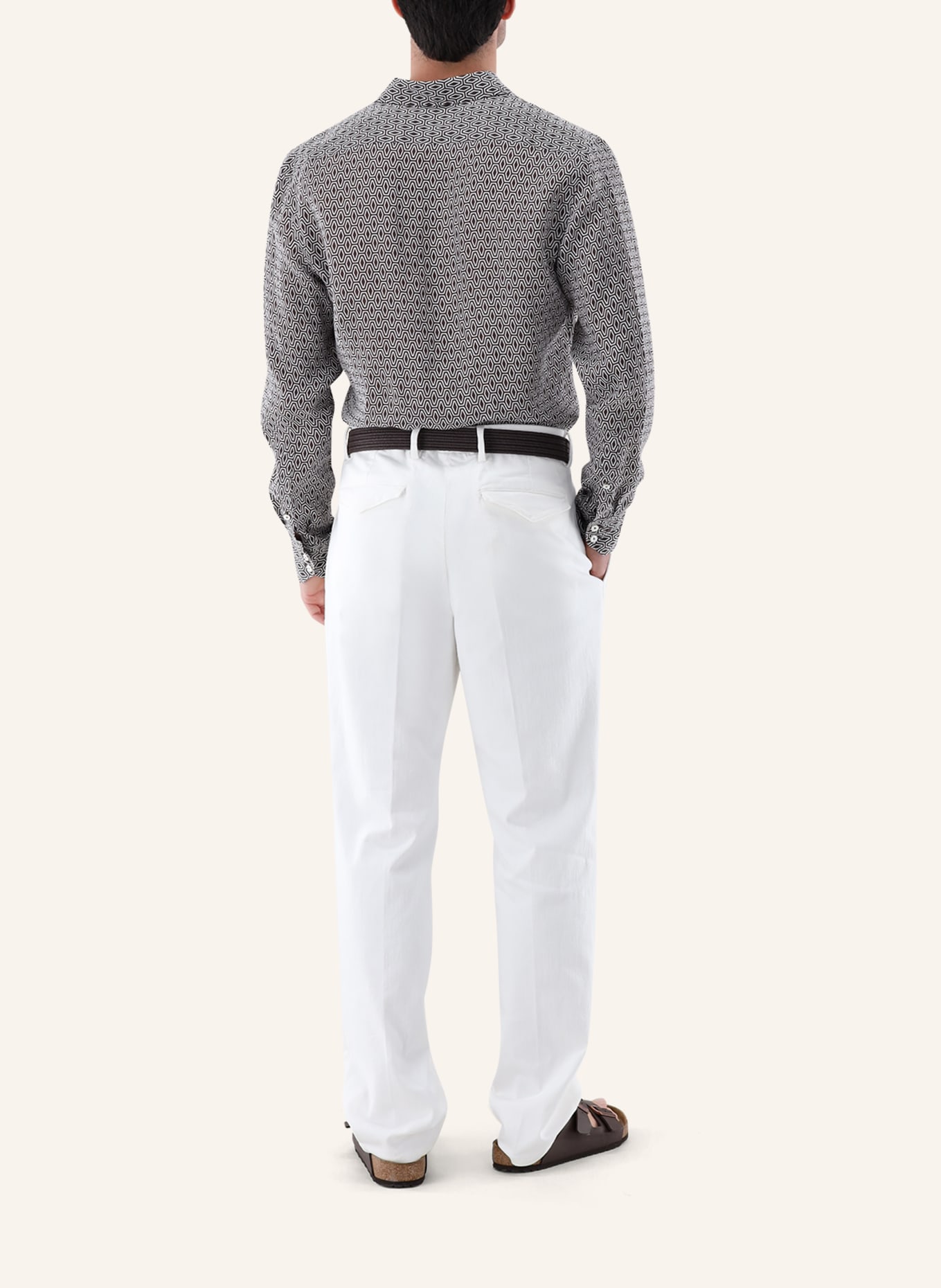 van Laack Hemd Slim Fit: BEIGE/ BRAUN