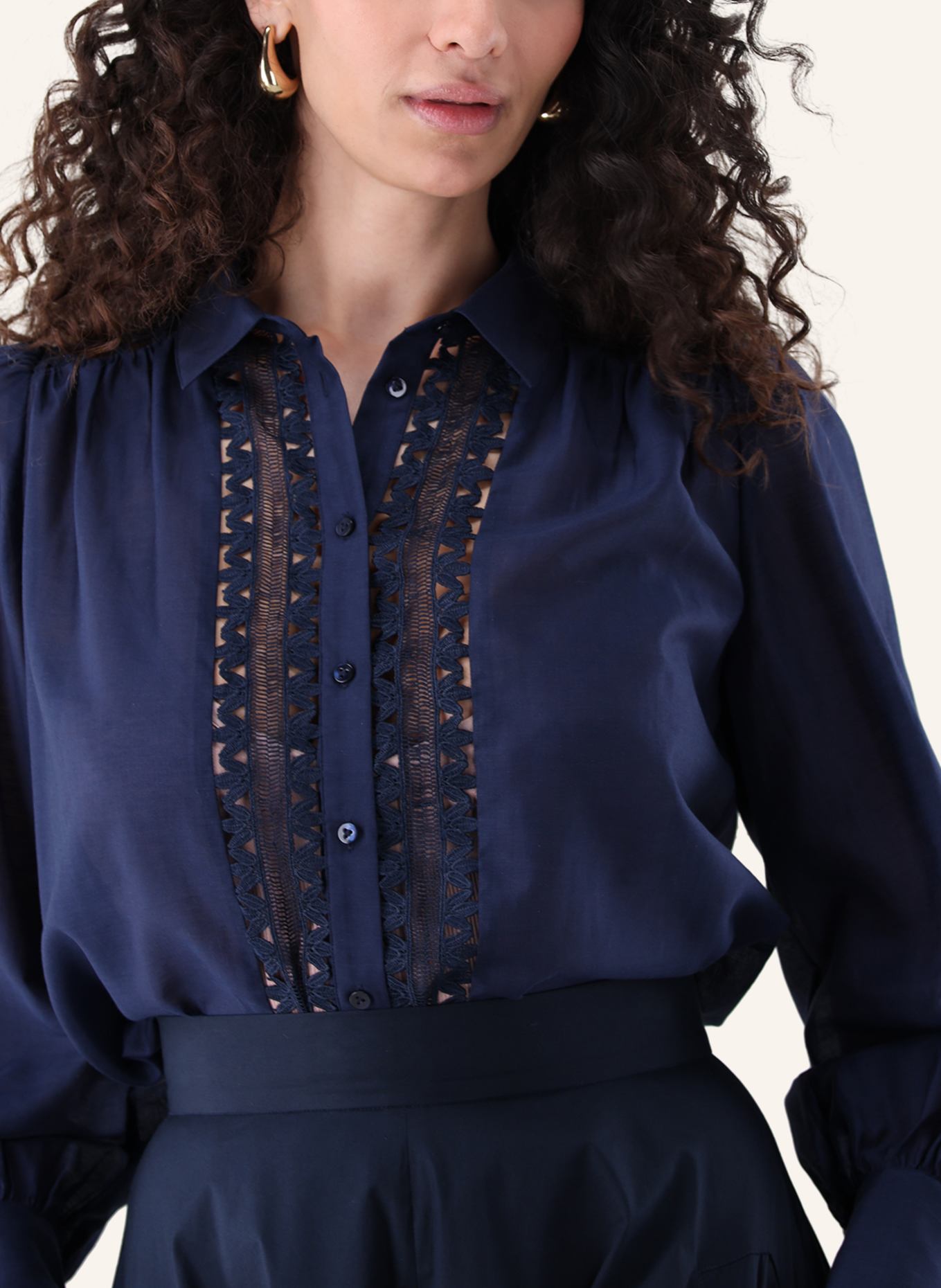 van Laack Bluse Modern Fit: DUNKELBLAU