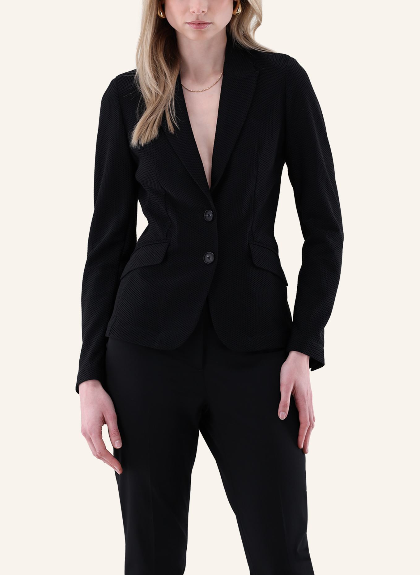 van Laack Mantel Modern Fit: SCHWARZ