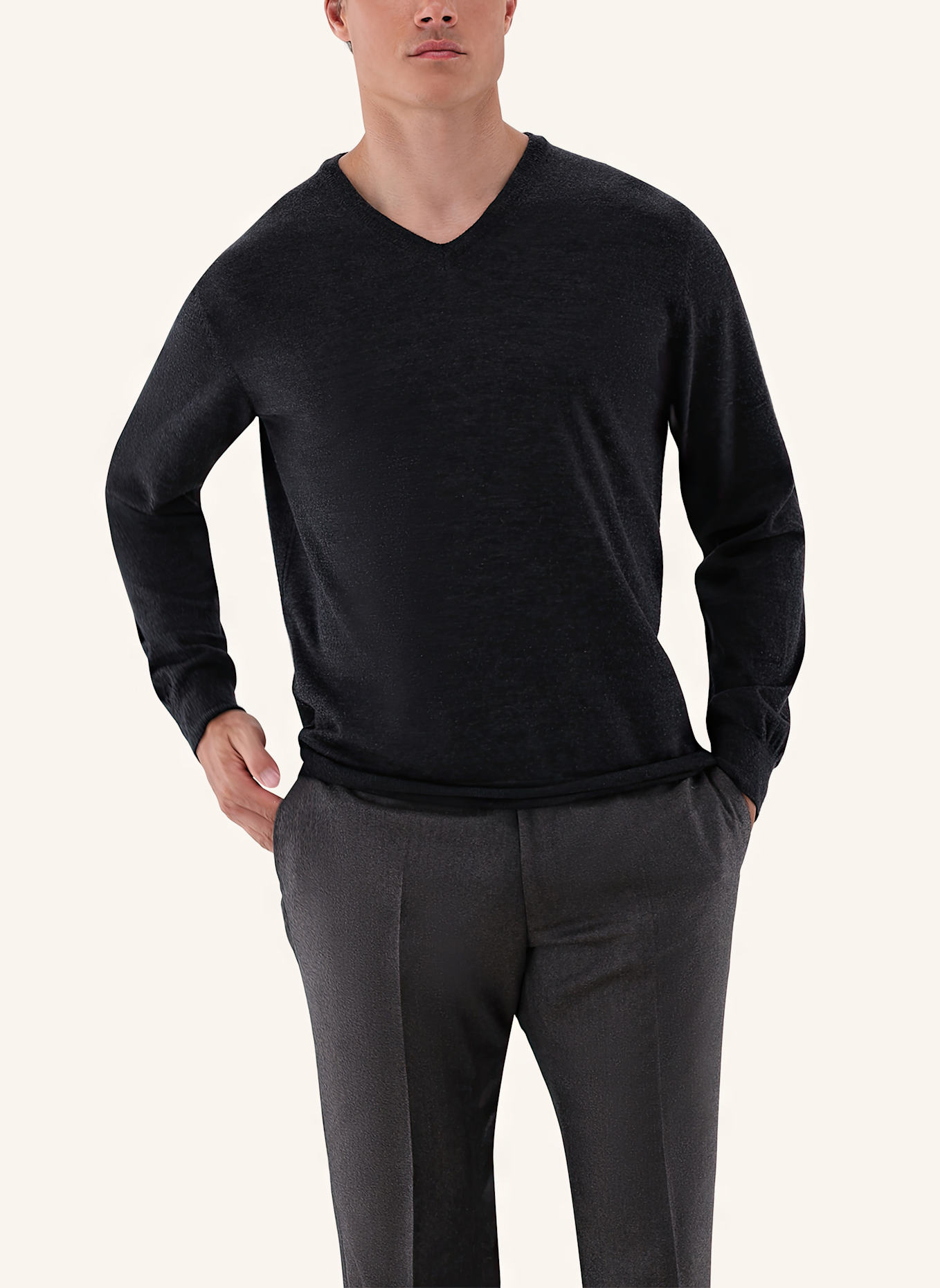 van Laack Pullover: DUNKELGRAU